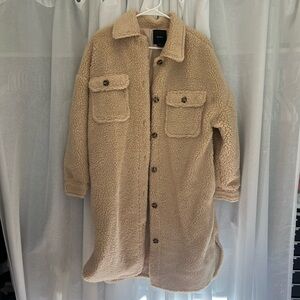 Forever 21 Long Teddy Coat